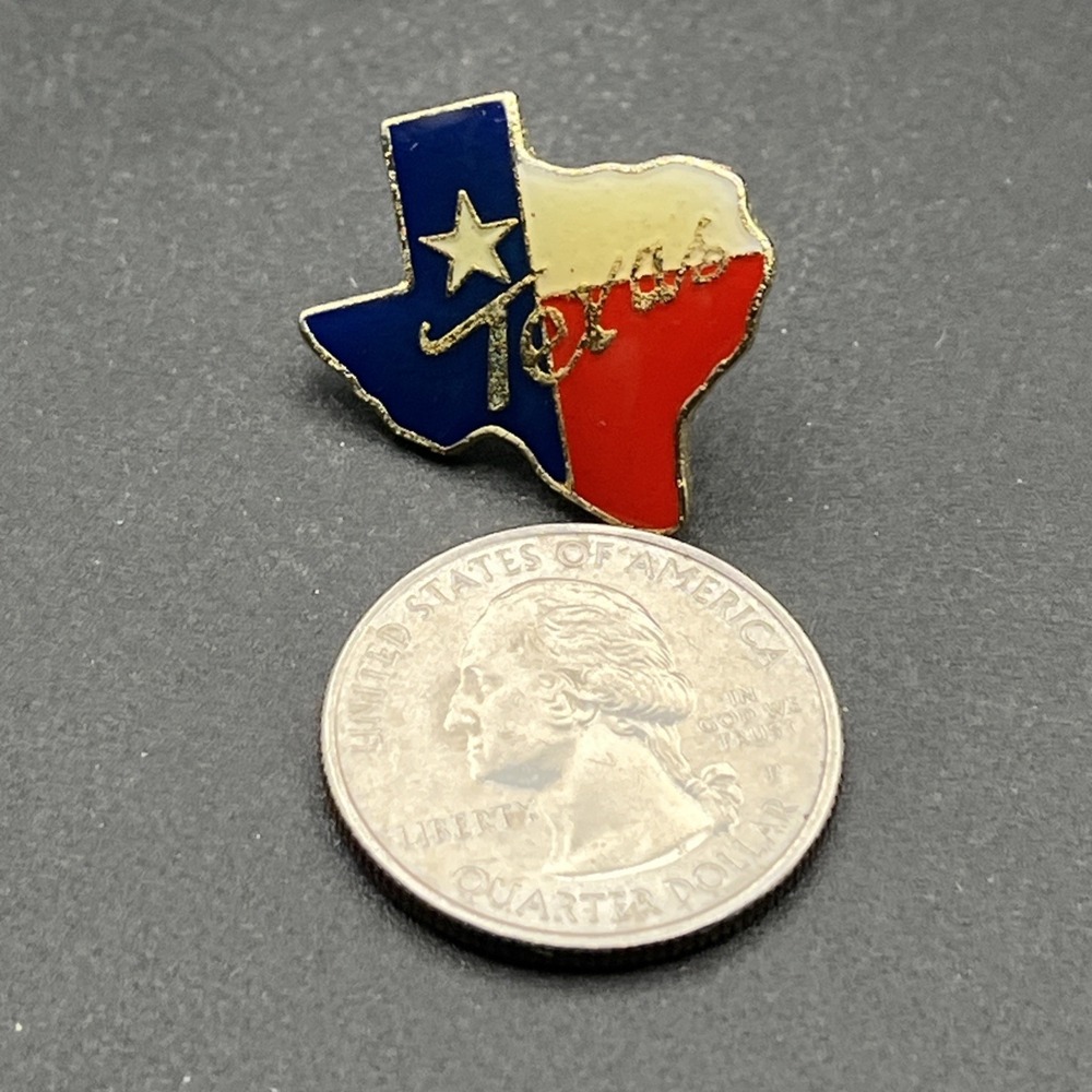State Flag Texas State Outline Lapel Hat Pin - Picture 2 of 3